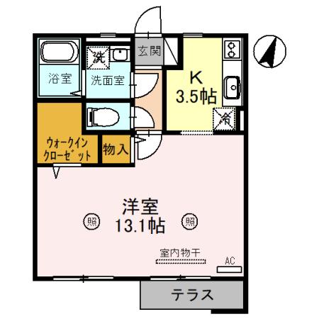 【甲賀市甲南町寺庄のアパートの間取り】