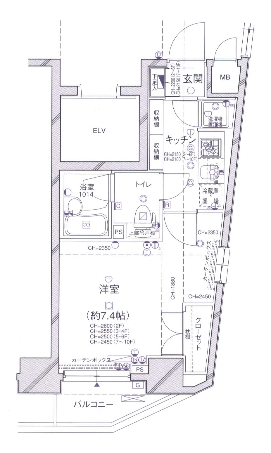 パレステュディオ広尾の間取り