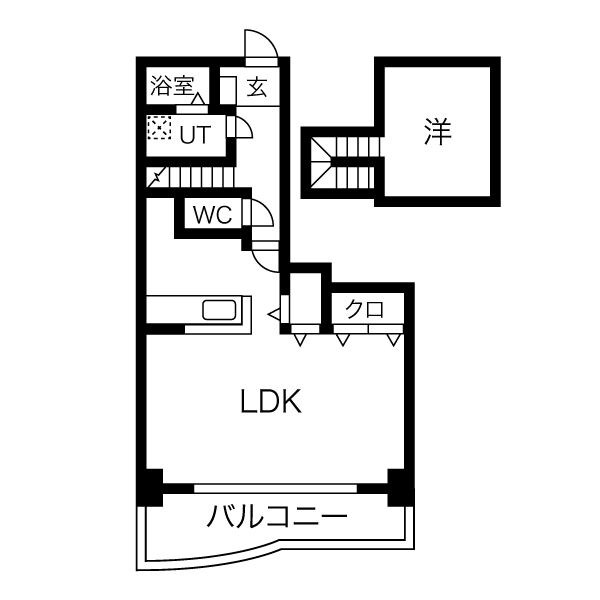 明石市大久保町西脇のマンションの間取り