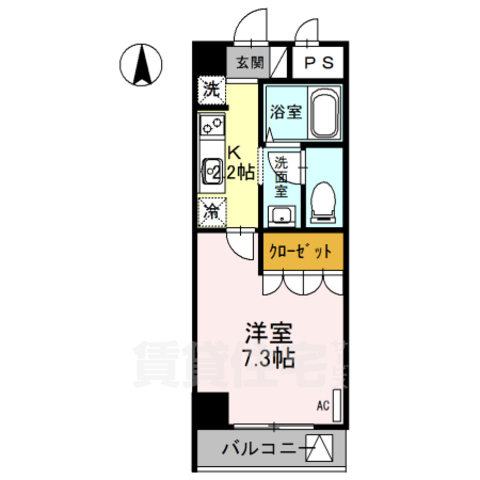 奈良市大宮町のマンションの間取り