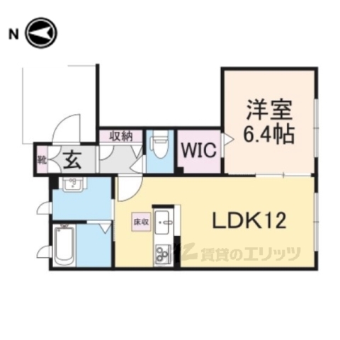 橿原市五井町のアパートの間取り