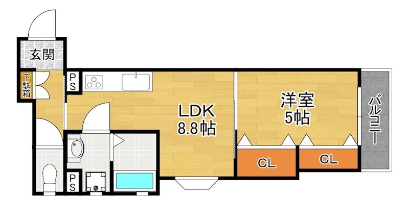 クリエオーレ郡津Iの間取り