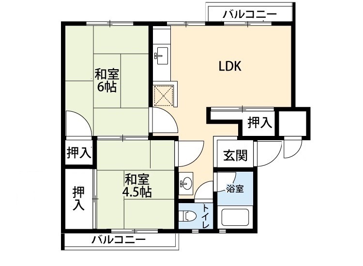 公社賃貸SMALIO 香里三井の間取り