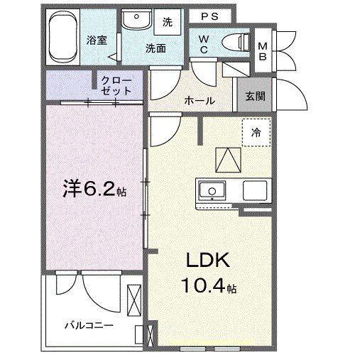 さいたま市見沼区深作のアパートの間取り