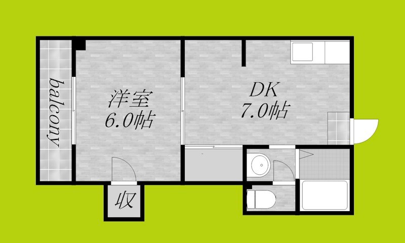 マンションKATSUDAの間取り