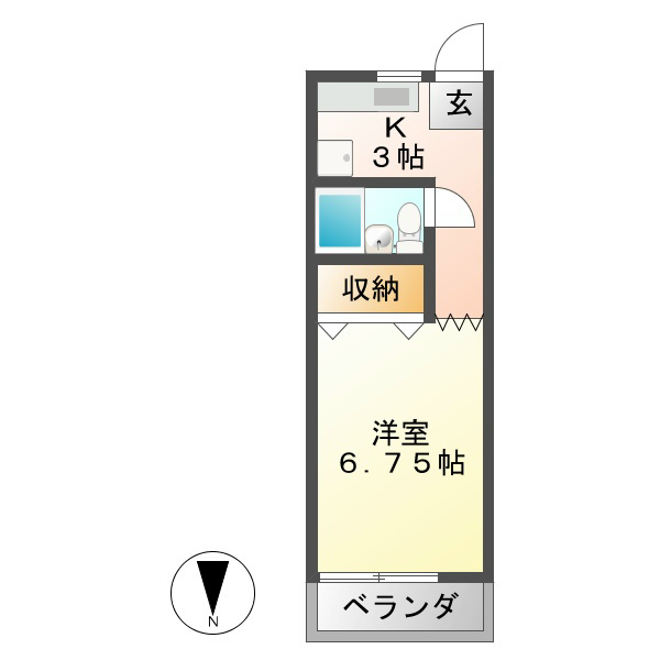 ハイツ木曽路の間取り