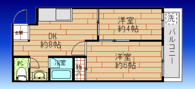 大阪市此花区春日出中のマンションの間取り