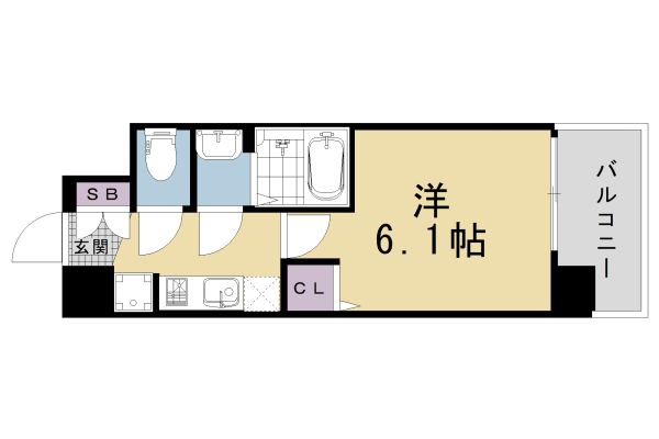 ソルテラス京都勧進橋ＰＡＲＫ　ＳＩＤＥの間取り