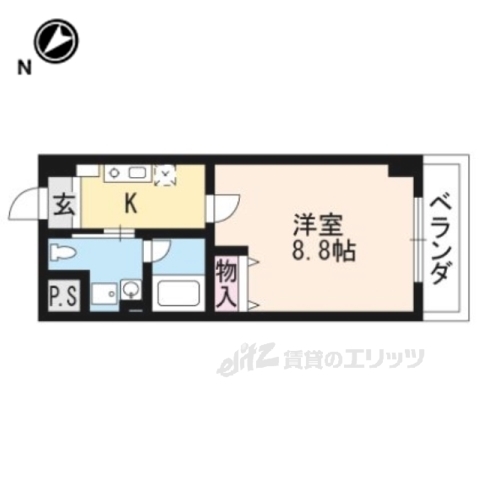 大津市中央のマンションの間取り