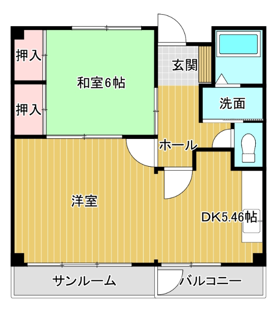 サンポート八日町の間取り