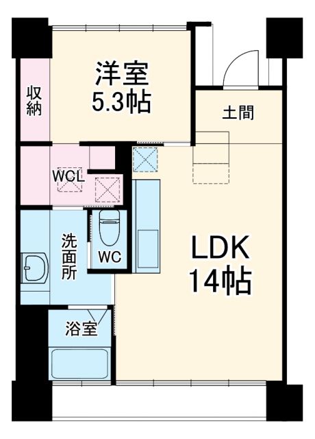 京都市下京区西七条北衣田町のマンションの間取り