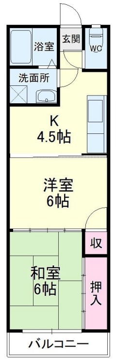 浜松市中央区佐藤のアパートの間取り