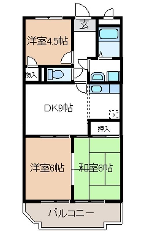 サンパル戸崎の間取り