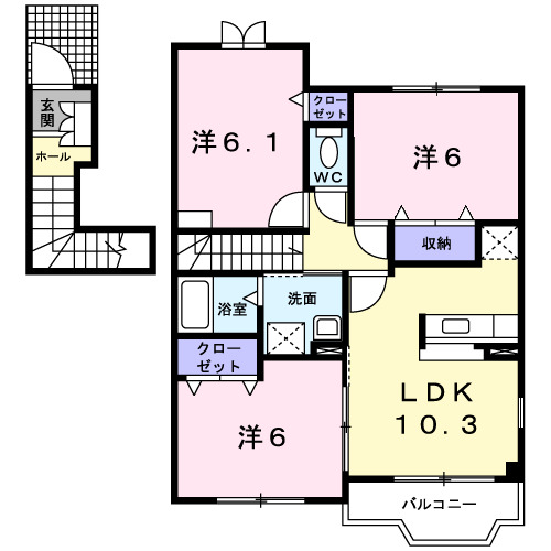 エスペランサII（橋本市胡麻生）の間取り