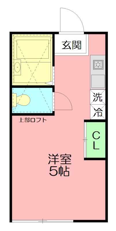 茅ヶ崎市白浜町のアパートの間取り