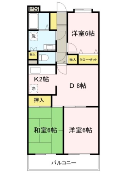 シェルクレールSの間取り