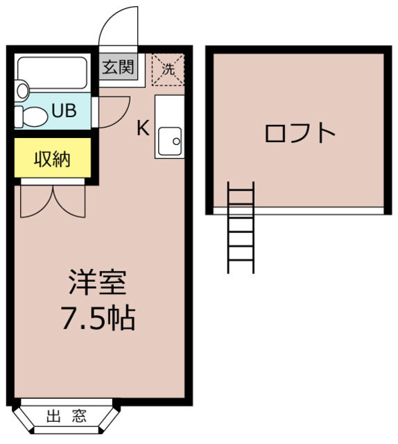 千葉市緑区あすみが丘のアパートの間取り