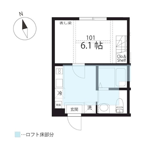 ハーミットクラブハウス鶴見諏訪坂の間取り