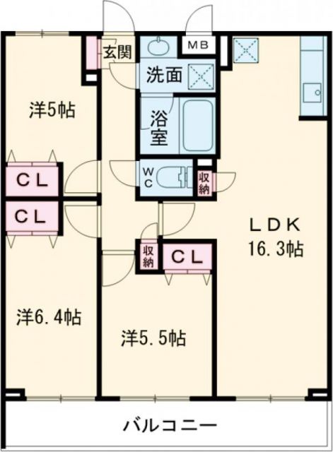 LIME RESIDENCE HIKIFUNEの間取り