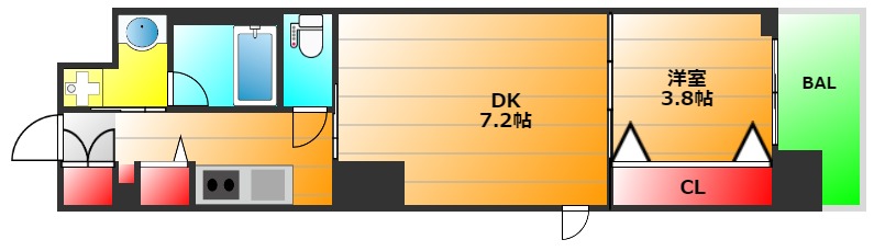 スプランディッド堀江の間取り