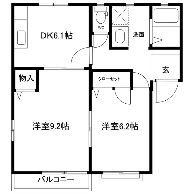 キャメロット８棟の間取り