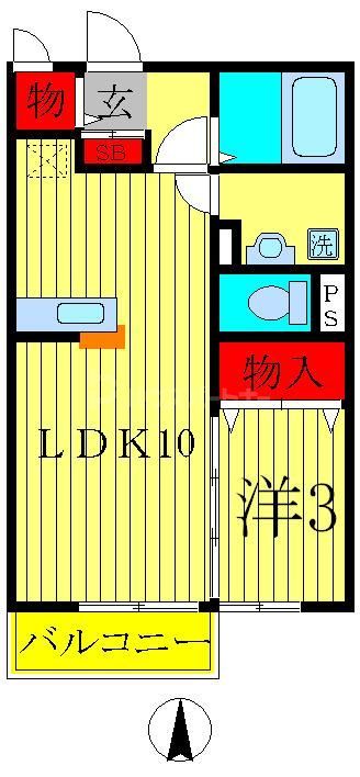 流山市後平井のアパートの間取り