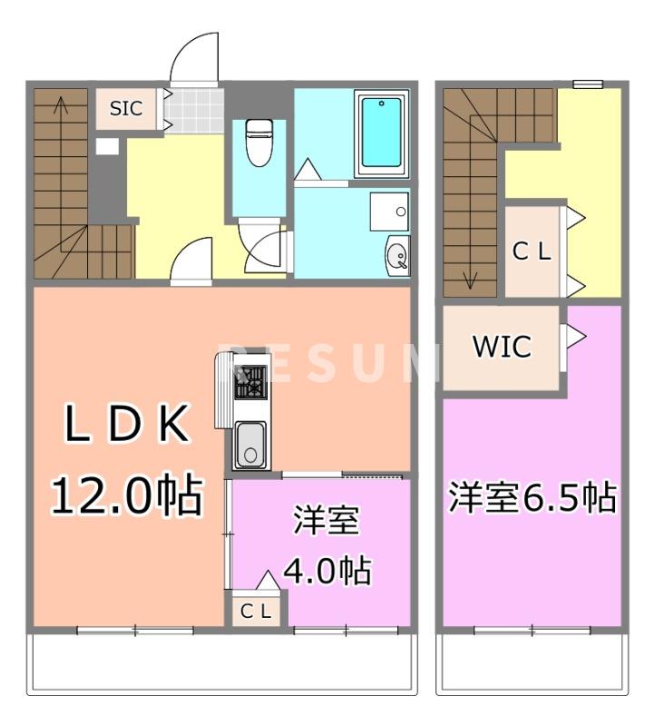 千葉市若葉区高品町のマンションの間取り