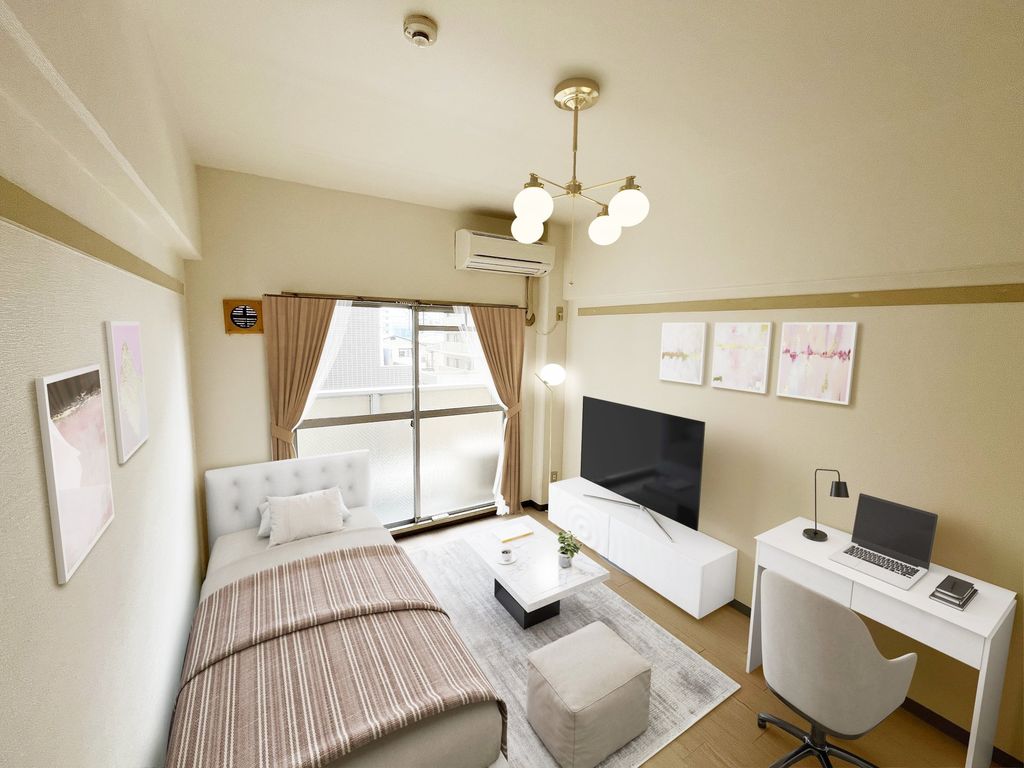 居室・リビング　家具・家電は契約時付帯しません。