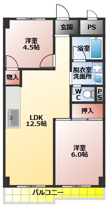 第2林マンションの間取り写真