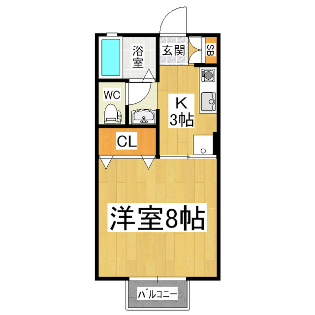 セジュールイワモトAの間取り写真