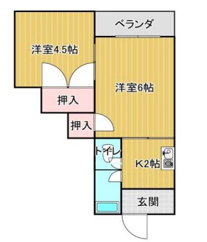 ハイコーポエヒメの間取り写真