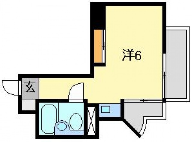 広島電鉄白島線 家庭裁判所前駅 徒歩1分 8階建 築37年の間取り写真