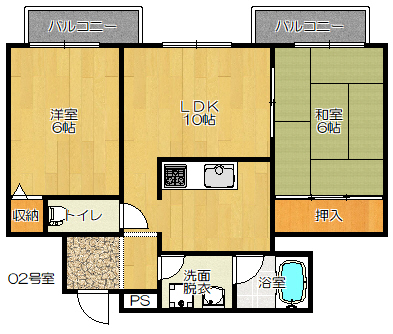 シャレー野崎の間取り