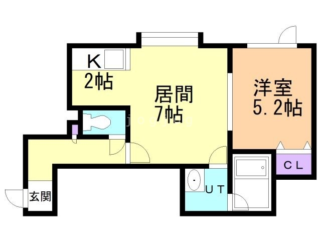 札幌市厚別区厚別東一条のアパートの間取り