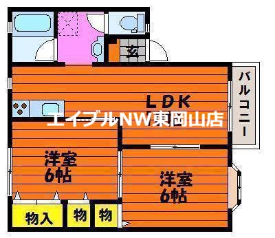 エメラルドコートＡの間取り