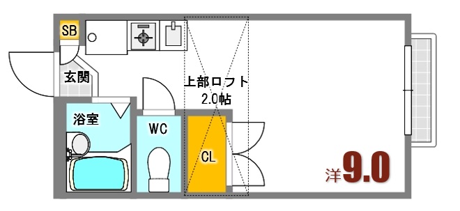 広島市安芸区矢野東のアパートの間取り