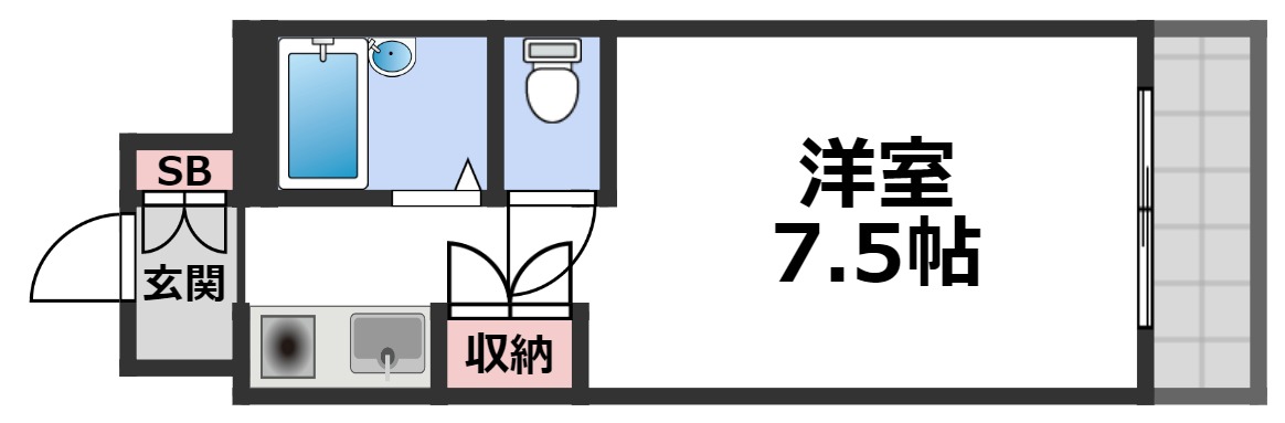 エクセルシオール長田の間取り