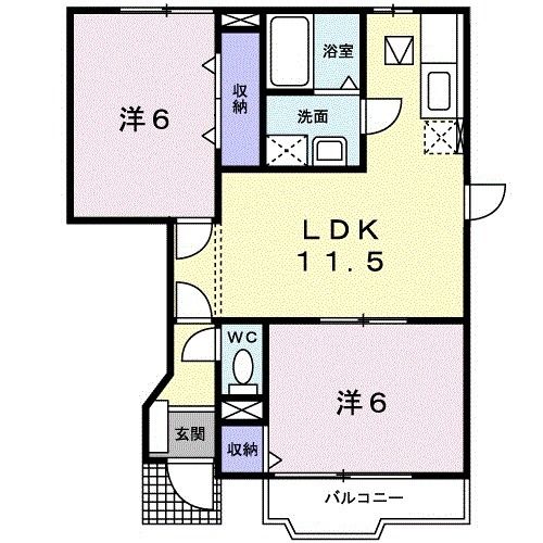 日立市滑川町のアパートの間取り