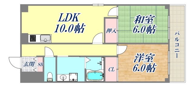 アヴェニール塚口の間取り