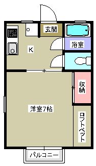 神奈川県伊勢原市桜台１（アパート）の賃貸物件の間取り
