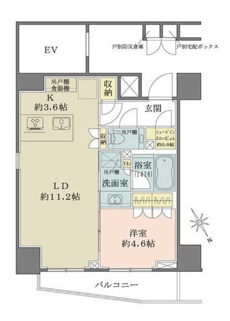 港区北青山のマンションの間取り