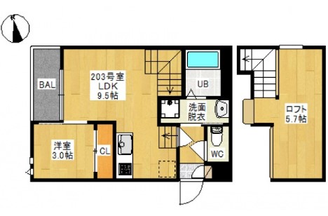 GRANDTIC MK 赤田の間取り