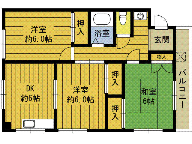 豊東ハイツの間取り