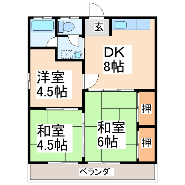 東ハウスIIの間取り