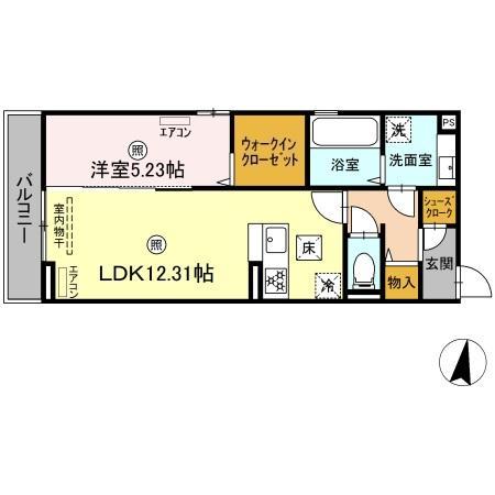 D-room畑沢Bの間取り