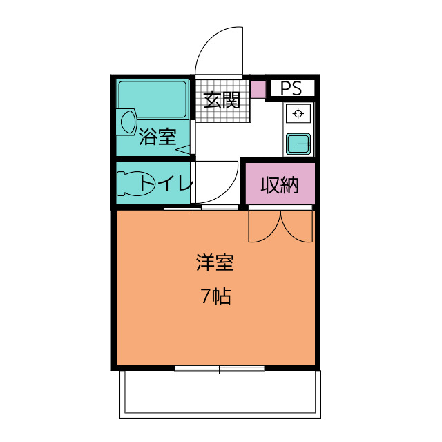 清水ハイツの間取り