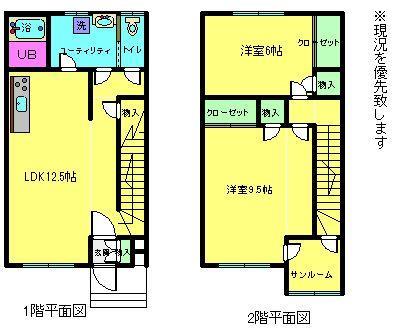 メゾネット滝川の間取り