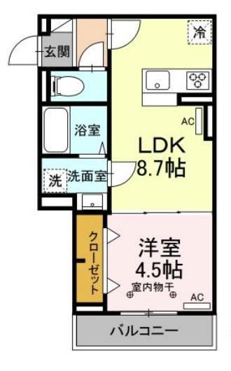 レクシア南田中の間取り