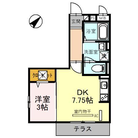 さいたま市浦和区上木崎のアパートの間取り