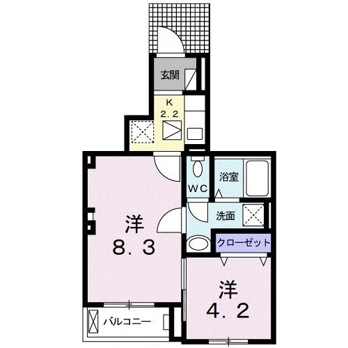 飯能市新町のアパートの間取り